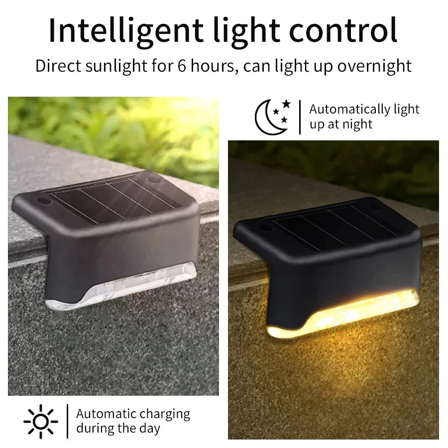 Solar Deck & Stair Lights Outdoor Waterproof – 1/2/4 Pack Solar Outdoor Lights PRIMED