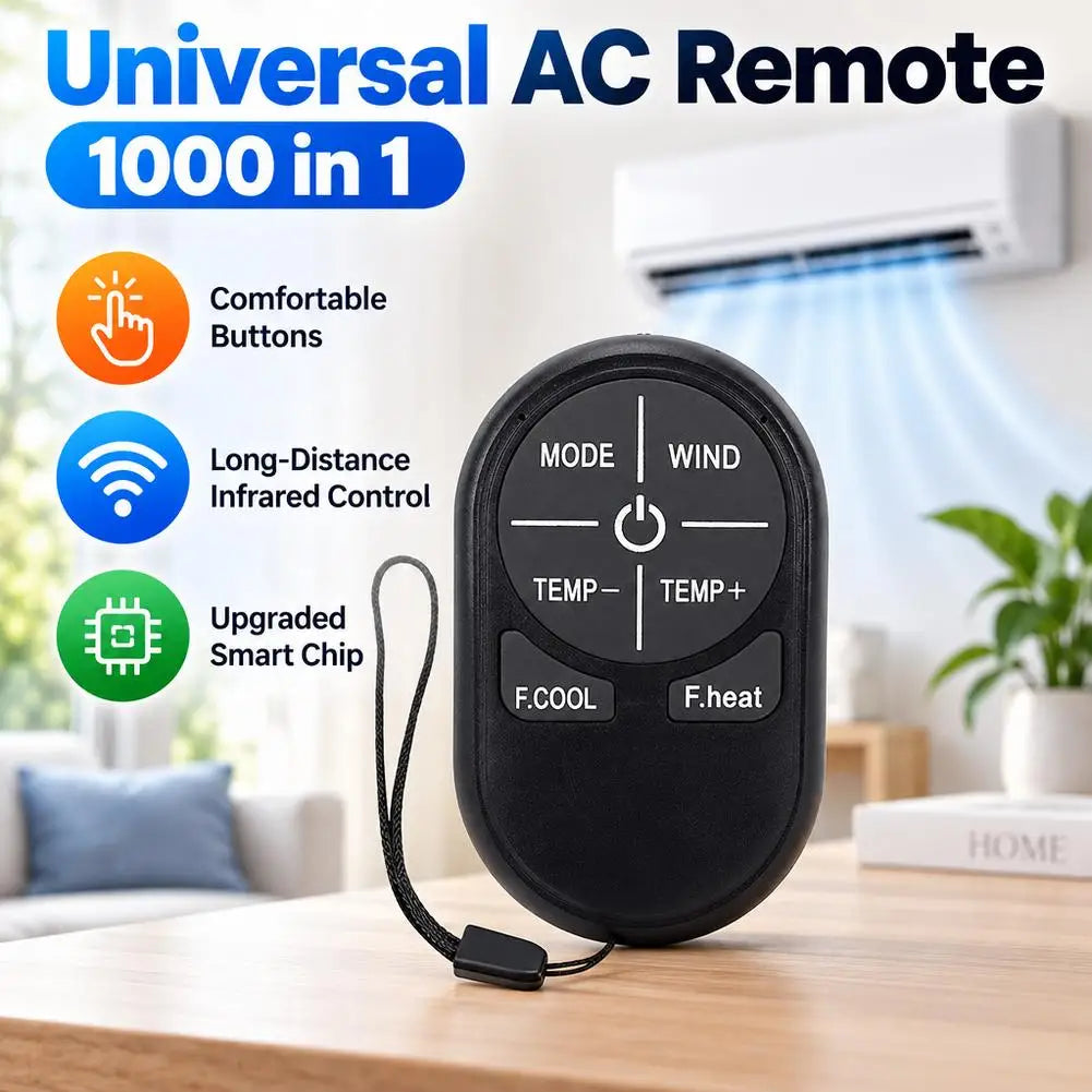 Universal AC Remote Control Q58 LCD 1000-in-1 IR Transmitter