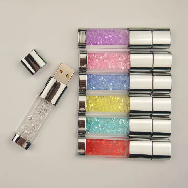 Crystal LED USB Flash Drive 4GB–128GB | Wedding Pendrive USB Flash Drive PRIMED