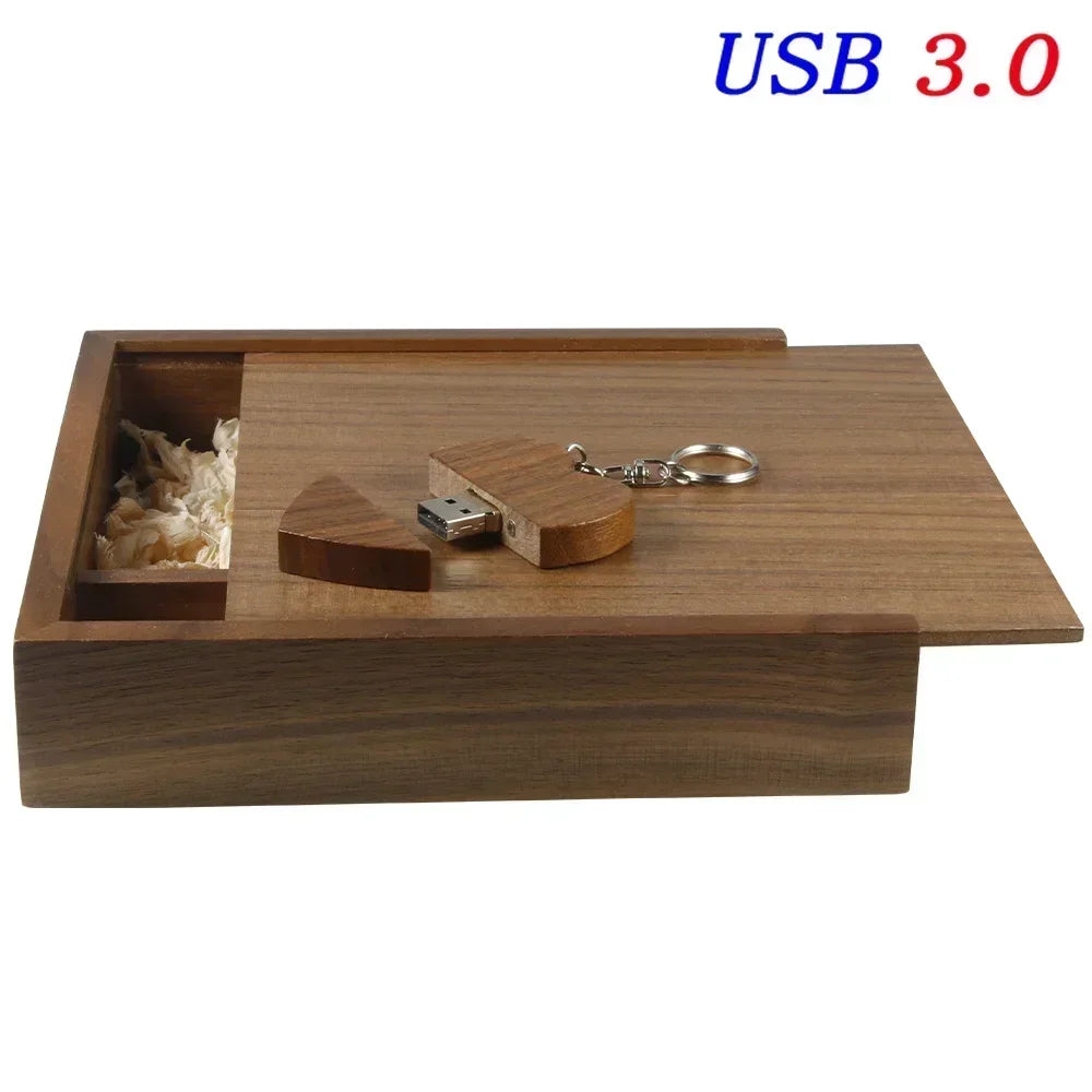 JASTER Wooden USB 3.0 Photo Album Box Flash Drive 16GB/32GB USB Flash Drive PRIMED 128GB Walnut BOX and USB E CN