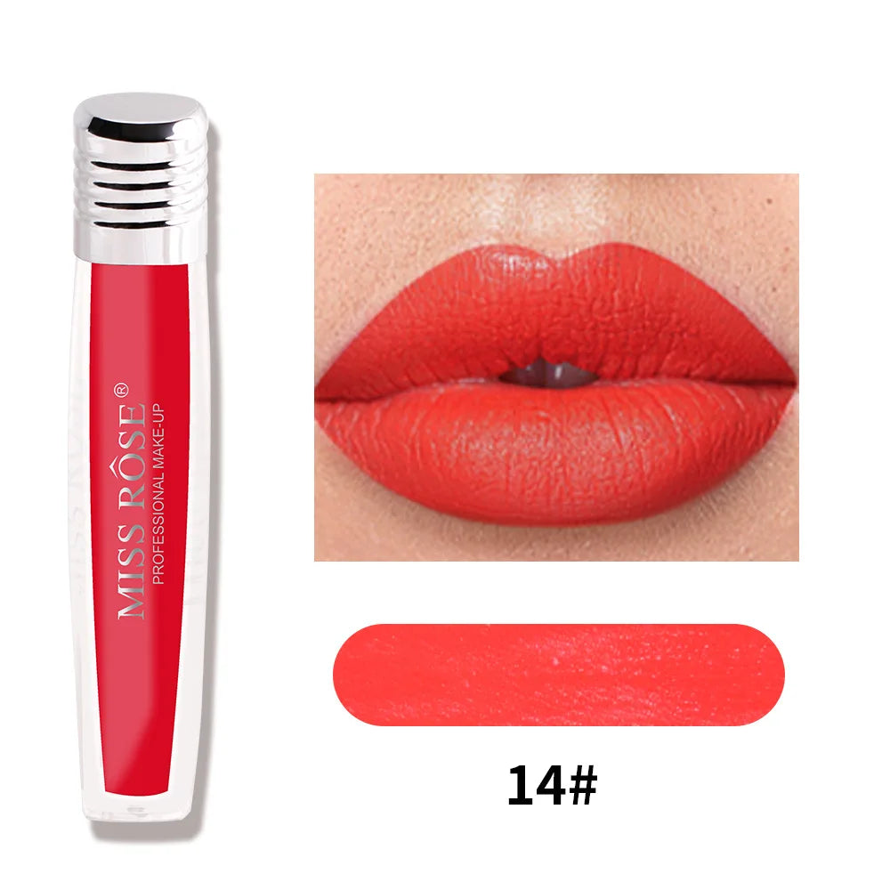 MISS ROSE Velvet Matte Longwear Lipstick & Pearl Lip Glaze Matte Lip Glaze PRIMED M6701-001V-14