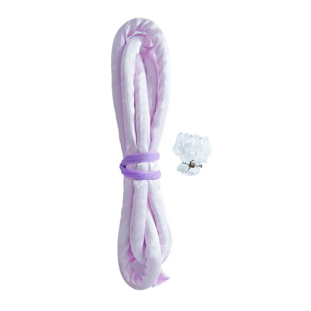 Heatless Curling Rod Headband – Silk Ribbon Hair Rollers Heatless Hair Curler PRIMED Purple