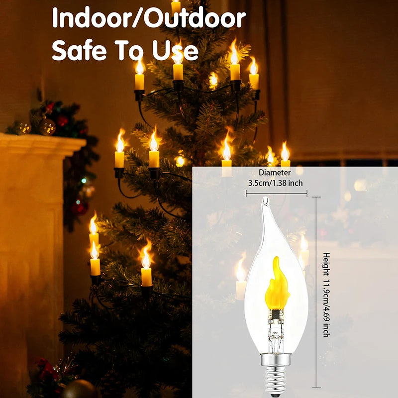 LED Flickering Flame Bulb E12/E14/E27 – Realistic Fire Effect
