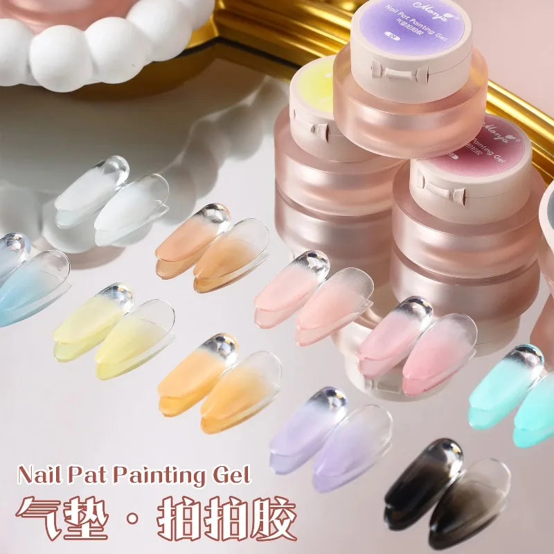Air Cushion Patting Gel 10 Colors – Ombre Gradient Nail Art UV Nail Art Gel PRIMED