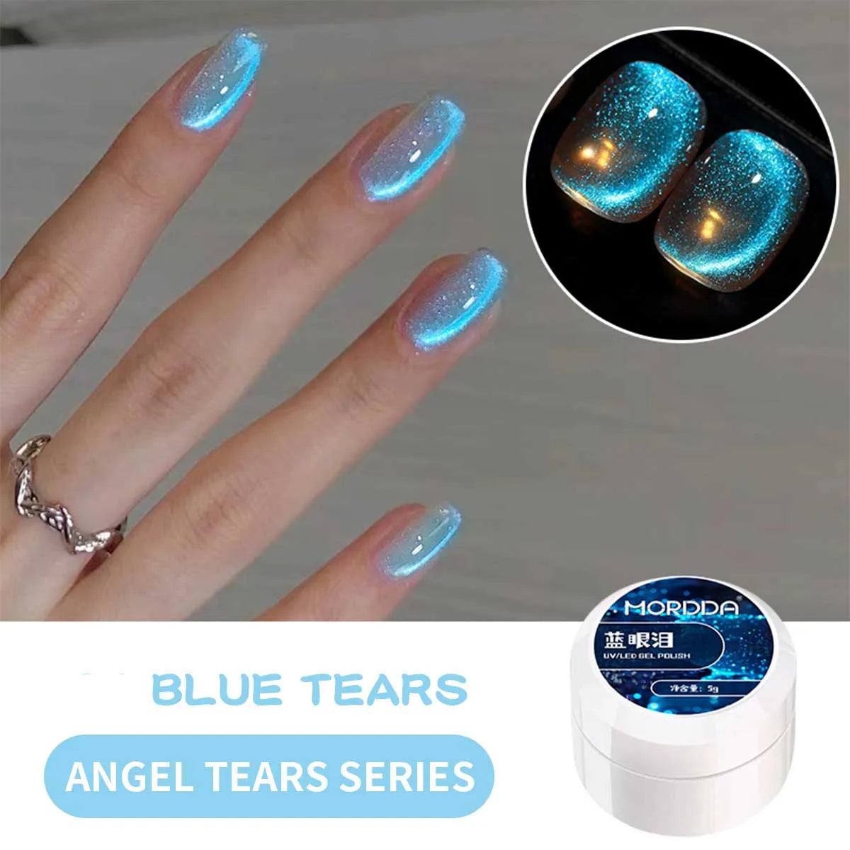 MAFANAILS Blue Angel Tears Magnetic Cat Eye Gel Polish 5g