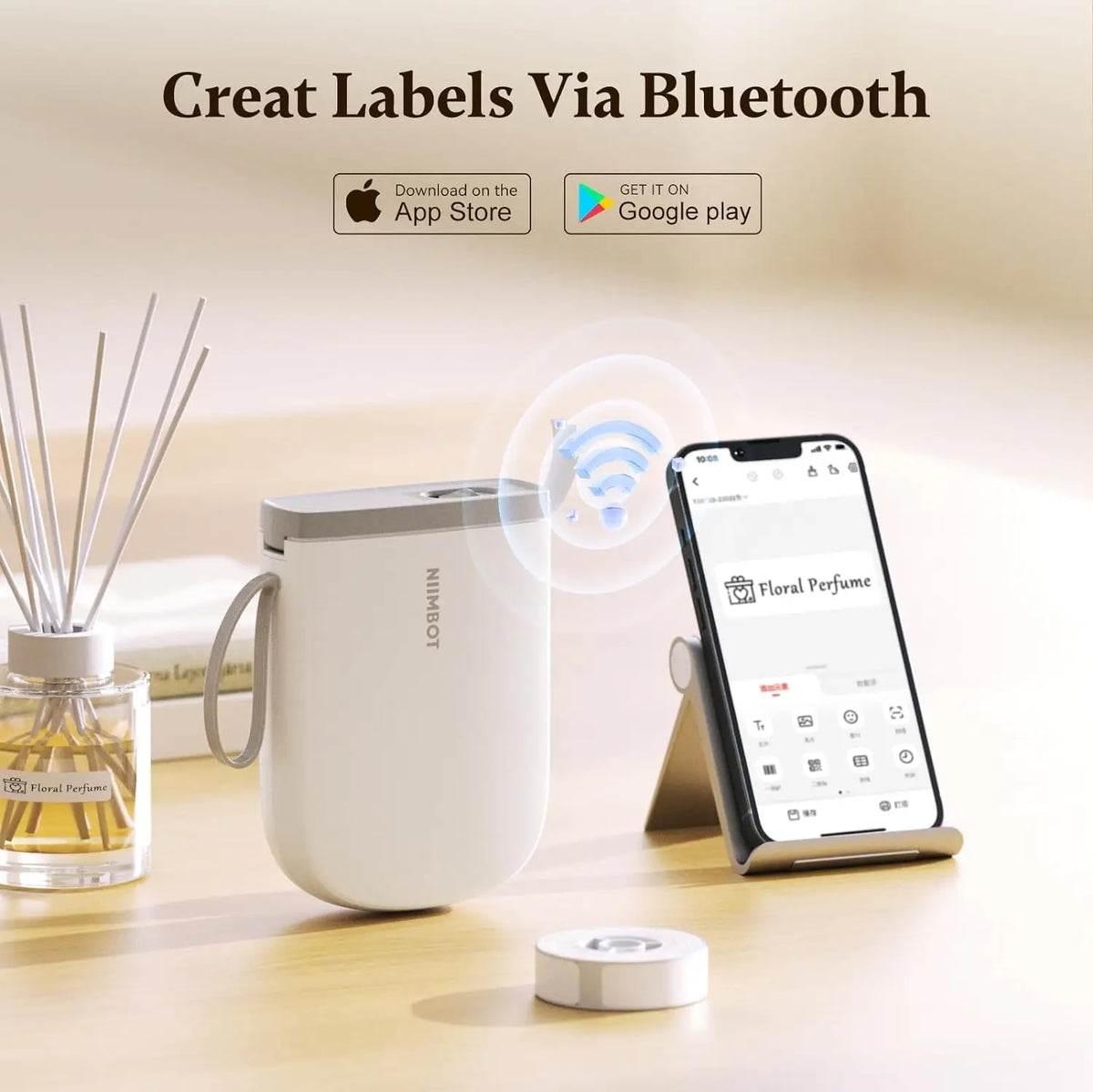 NIIMBOT D11H Bluetooth Label Printer – Mini Portable Sticker Maker Bluetooth Label Printer PRIMED