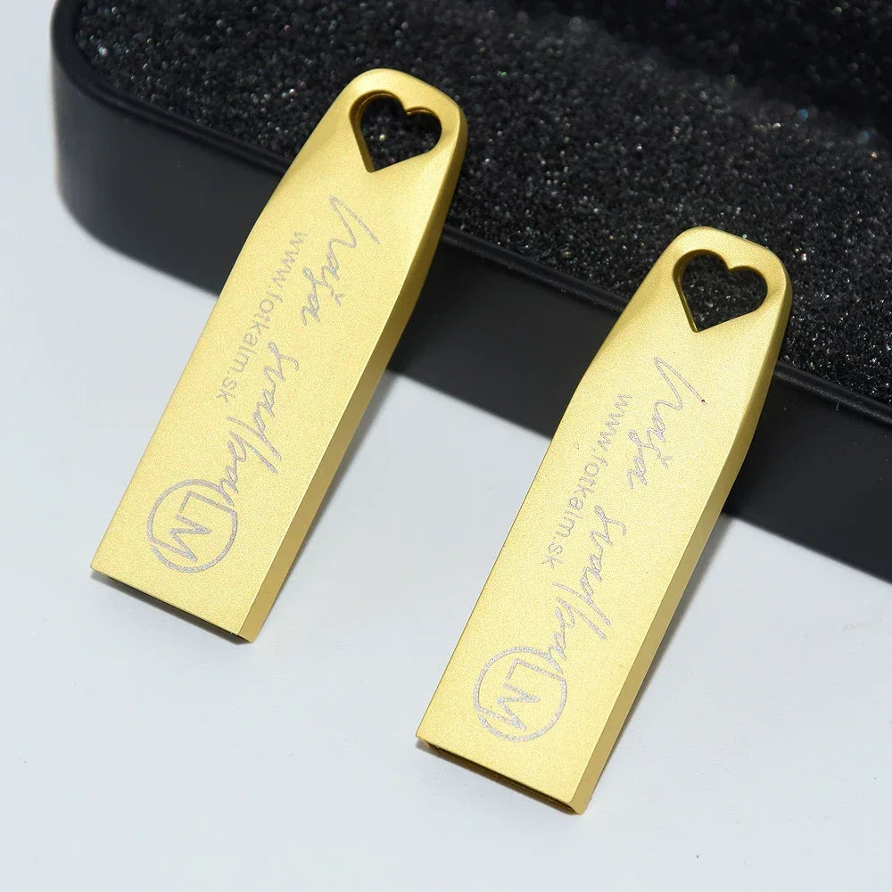 10-Pack Heart USB Flash Drives | Custom Logo 8GB–64GB Gift USB Flash Drive PRIMED