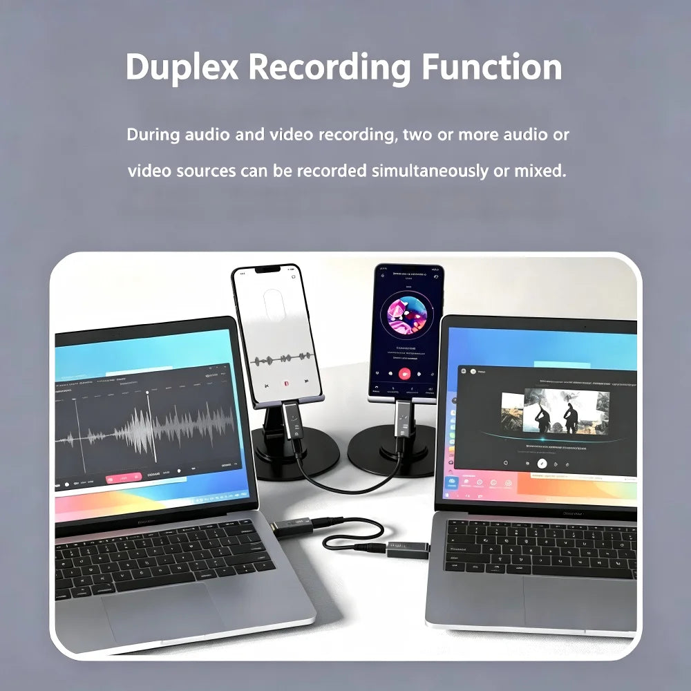 USB Type-C Sound Card DSP ENC Noise Cancellation 48kHz