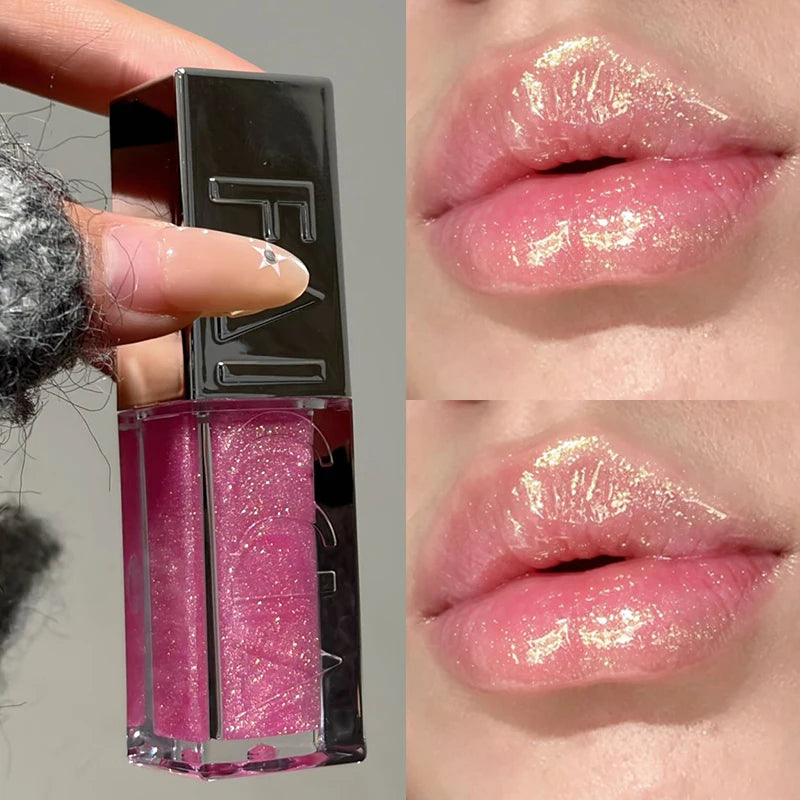 Crystal Shimmer Pearl Lip Gloss – Waterproof Moisturizing Glaze Shimmer Lip Gloss PRIMED