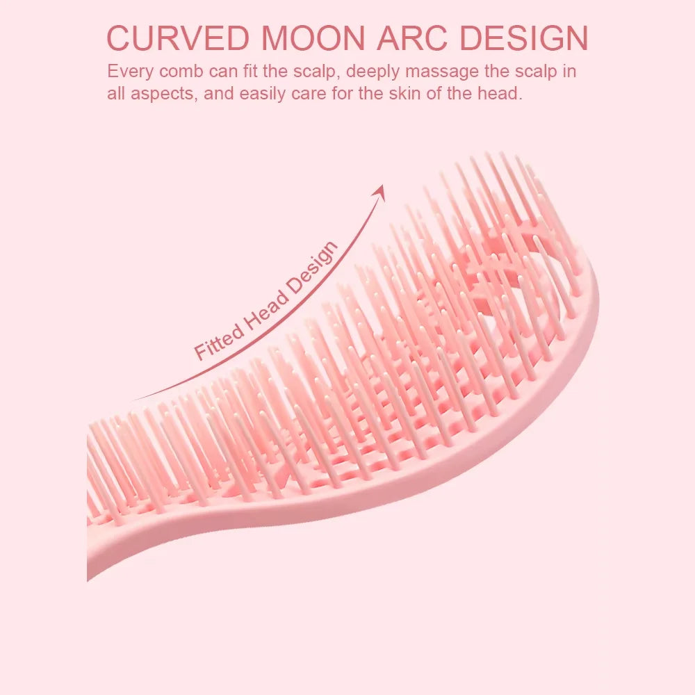 Scalp Massage Detangling Brush – Wet & Dry Curly Hair Comb Detangling Hair Brush PRIMED