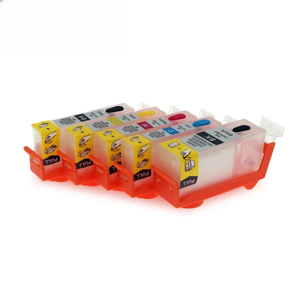 PGI-520 CLI-521 Refillable Ink Cartridges for Canon PIXMA Ink Cartridge Set PRIMED