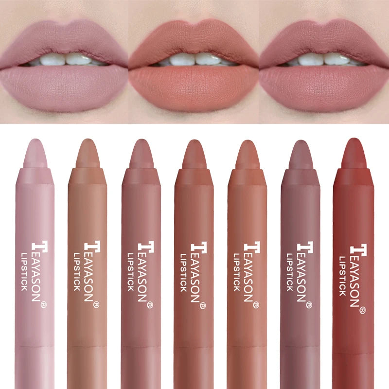TEAYASON Nude Matte Lipstick Pen & Lip Liner – Waterproof Matte Lip Liner PRIMED