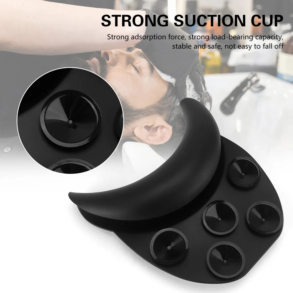 Silicone Shampoo Bowl Neck Rest Cushion | Suction Cup Pillow