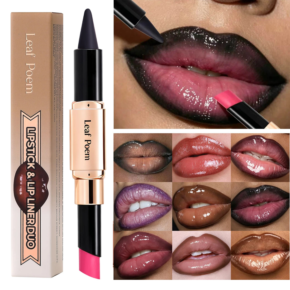 2-in-1 Double-Ended Lip Liner & Lipstick | Matte + Gloss Lip Liner Lipstick PRIMED