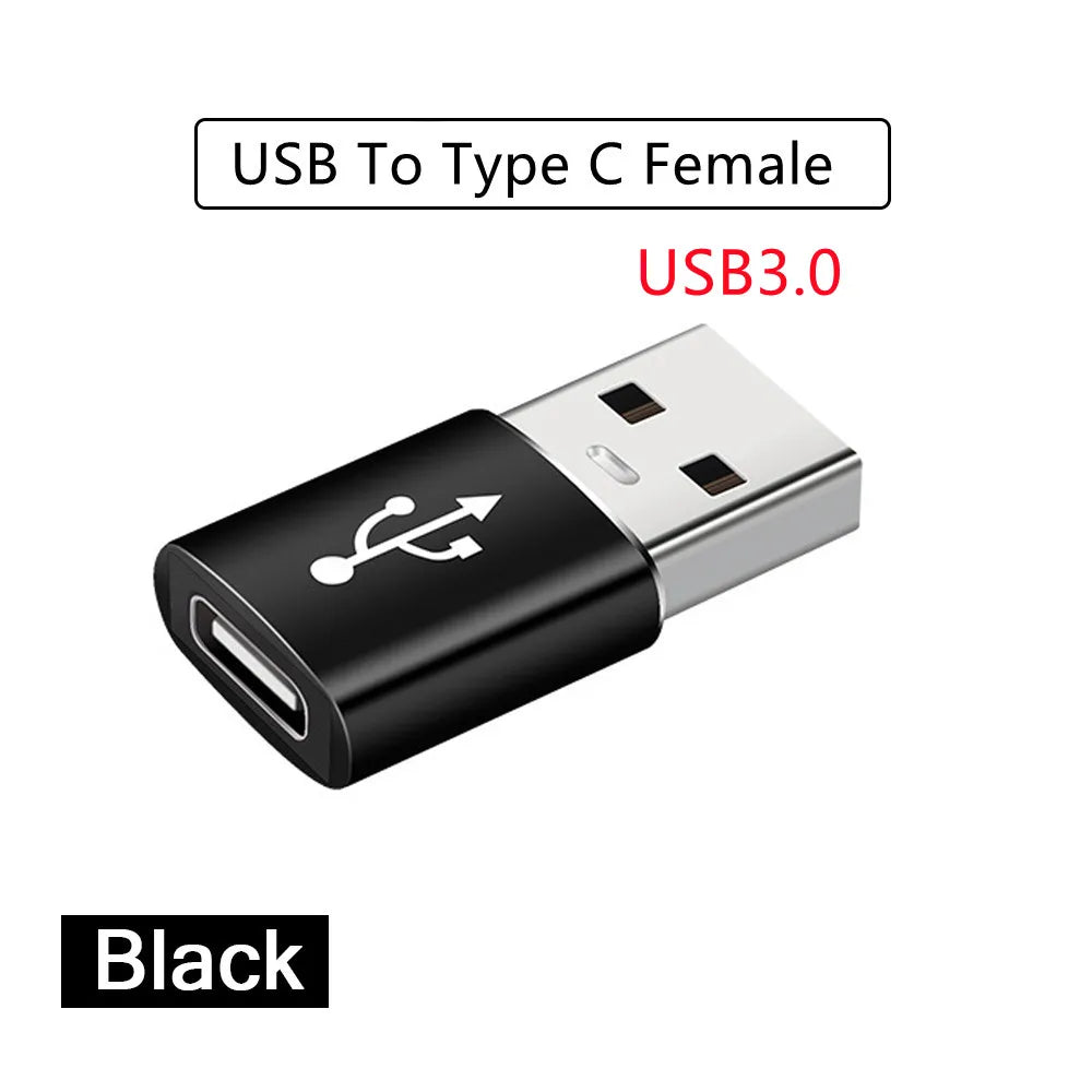 USB-C to USB 3.0 OTG Adapter | Type-C Male to USB-A Female USB-C OTG Adapter PRIMED USB-Type C black