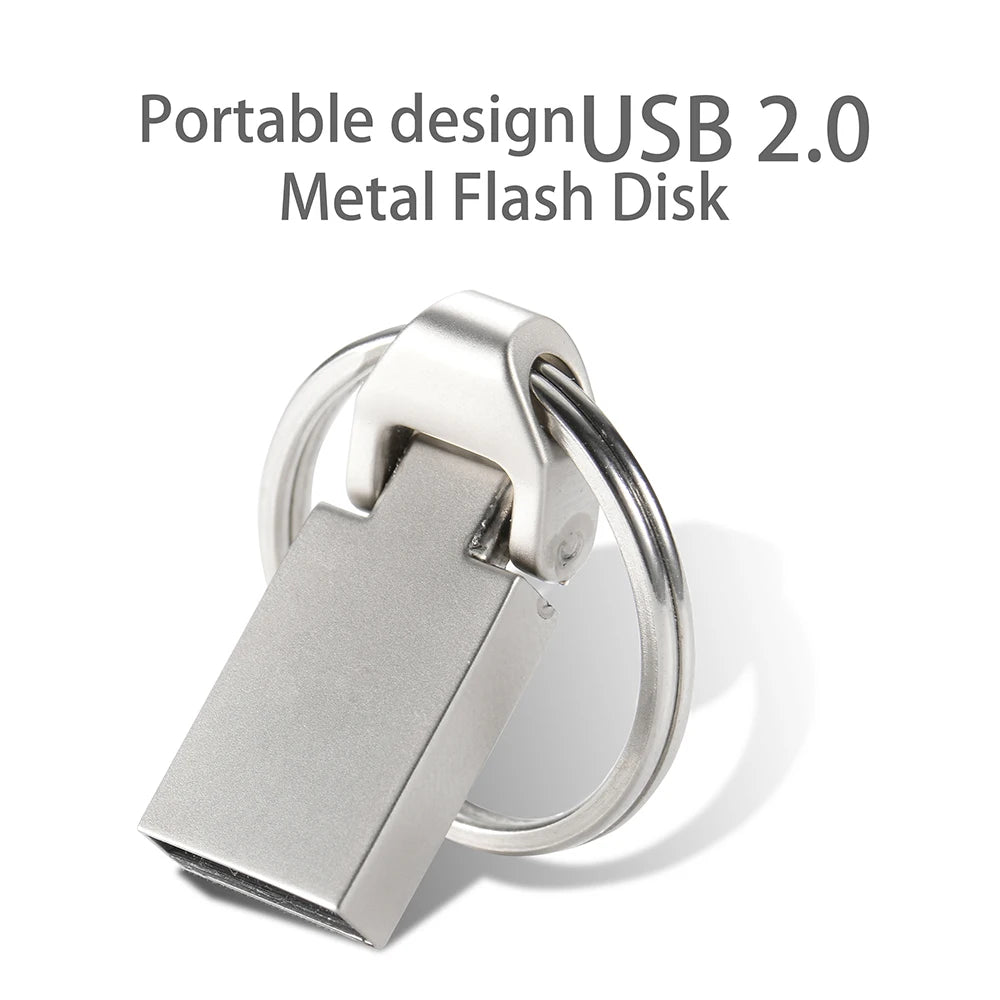 JASTER Mini Metal USB Flash Drive 32/64/128GB + Key Ring USB Flash Drive PRIMED