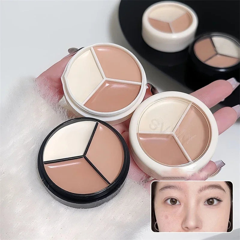 3-Color Concealer Palette – Waterproof Full Coverage Makeup Concealer Palette PRIMED