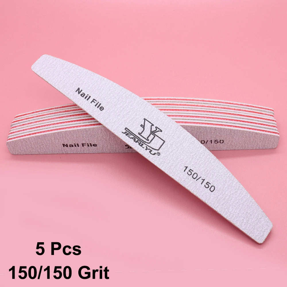 Professional Nail Buffer Files 80–240 Grit | 5/10 Pcs Set
