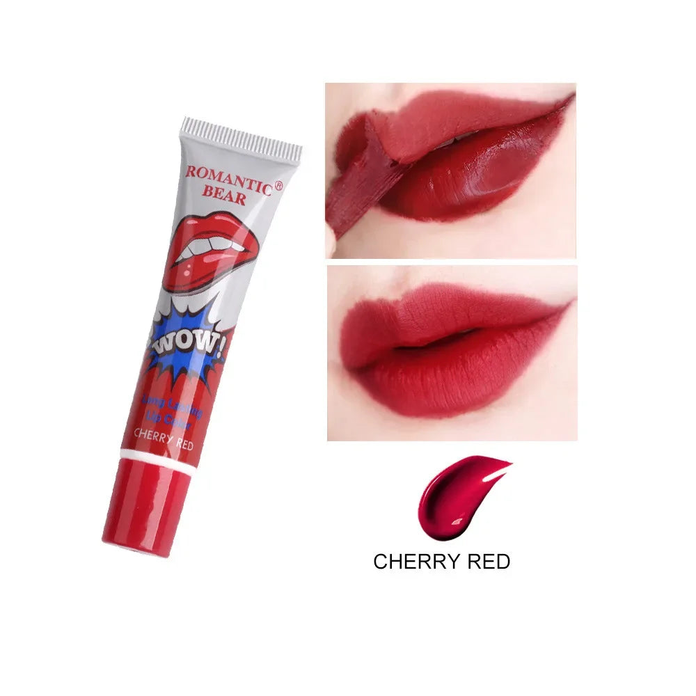 Peel-Off Liquid Lip Tint – 6 Colors Waterproof Matte Gloss Peel-Off Lip Tint PRIMED 02 Cherry Red