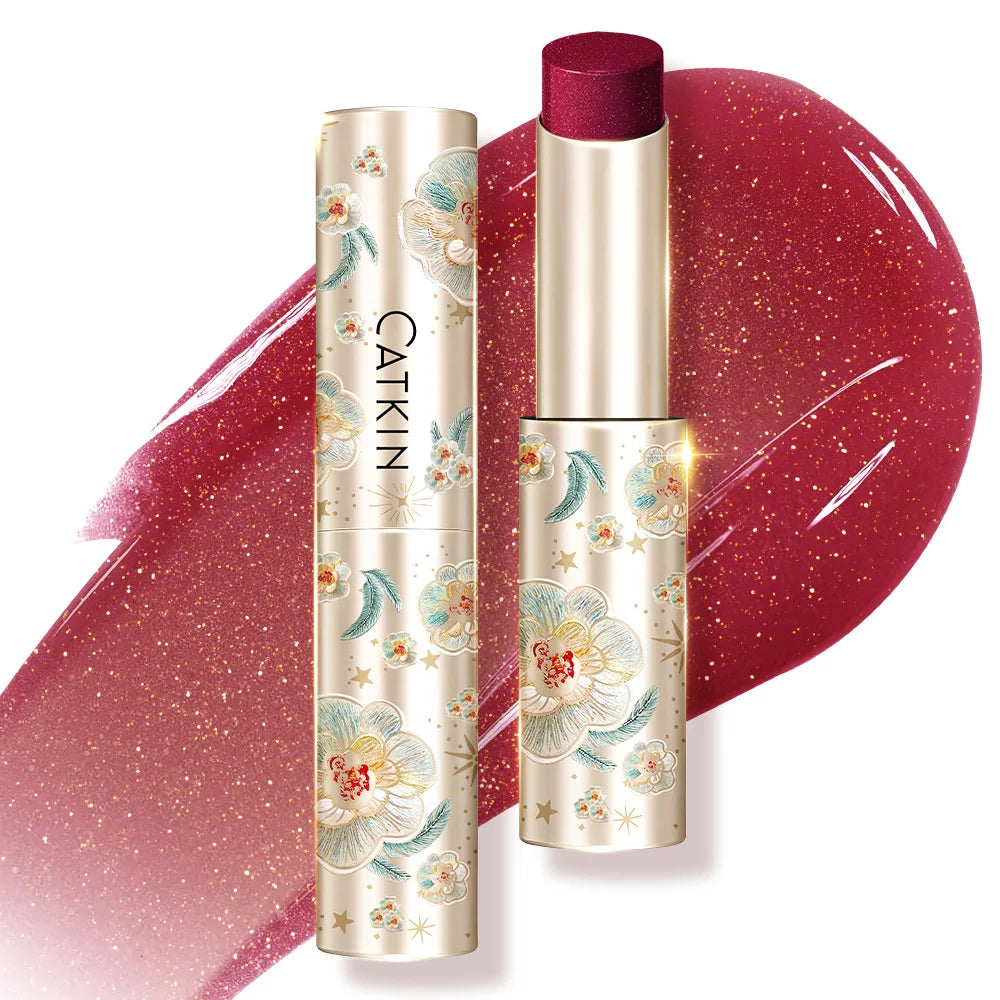 CATKIN WaterGlow Glossy Lip Balm | 12H Hydrating Lip Stick Glossy Lip Balm PRIMED C10 Hibiscus