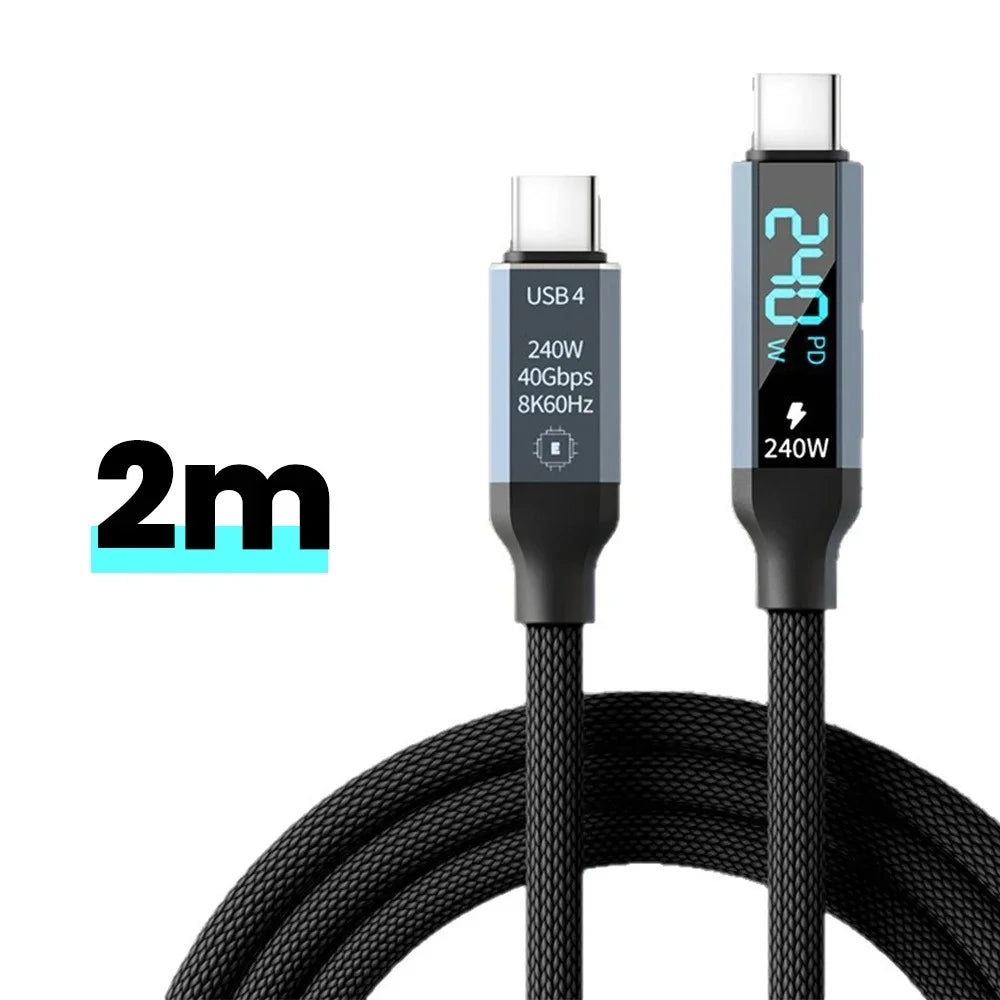 USB-C to USB-C Fast Charging Cable USB4 Digital Display PD 5A USB-C Charging Cable PRIMED 2M