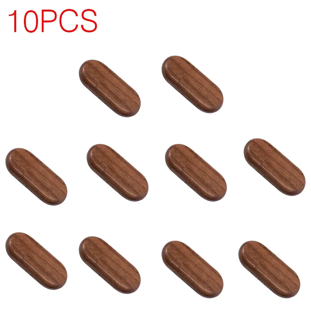 10-Pack Bamboo USB Flash Drives | Free Custom Logo 64GB/32GB USB Flash Drive PRIMED 32GB Walnut China Mainland