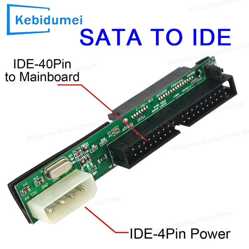 SATA to IDE Adapter – 2.5" Female to 3.5" IDE 40-Pin Converter Drive Interface Adapter PRIMED