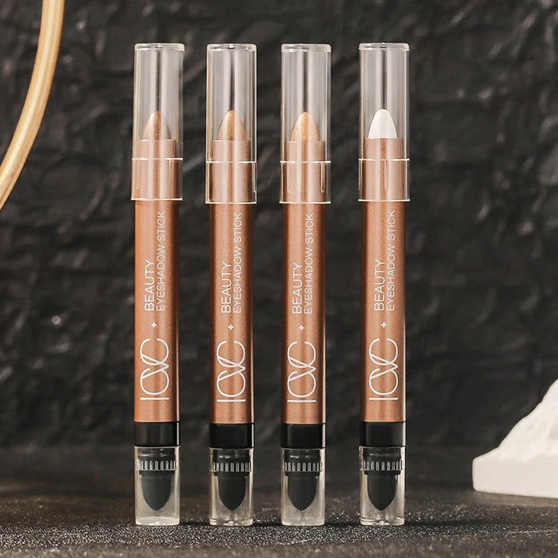 Dual-Ended Pearlescent Glitter Eyeshadow Stick – Waterproof Eyeshadow Stick PRIMED