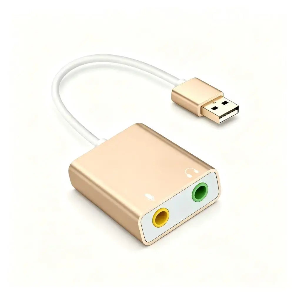 USB-C to 3.5mm External Sound Card Adapter for Laptop & Mac