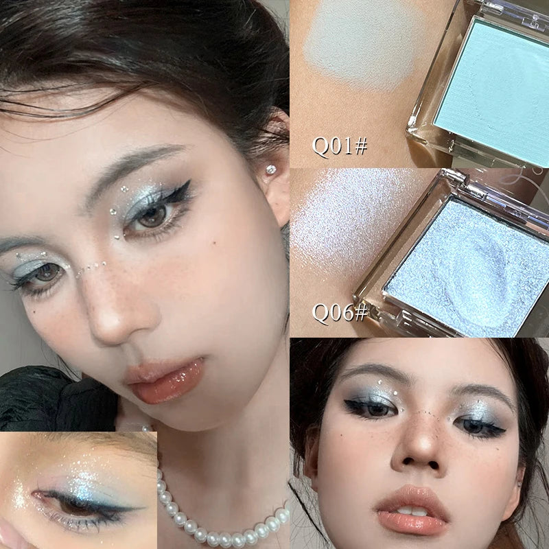 Monochrome Glitter Eyeshadow – Matte Shimmer Waterproof Eyeshadow PRIMED