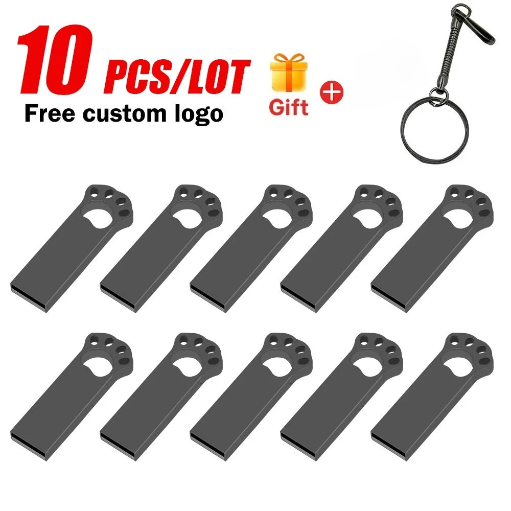 10-Pack Waterproof Silver USB Flash Drives 4GB–64GB USB Flash Drive PRIMED 256M Gun USB 2.0 China Mainland