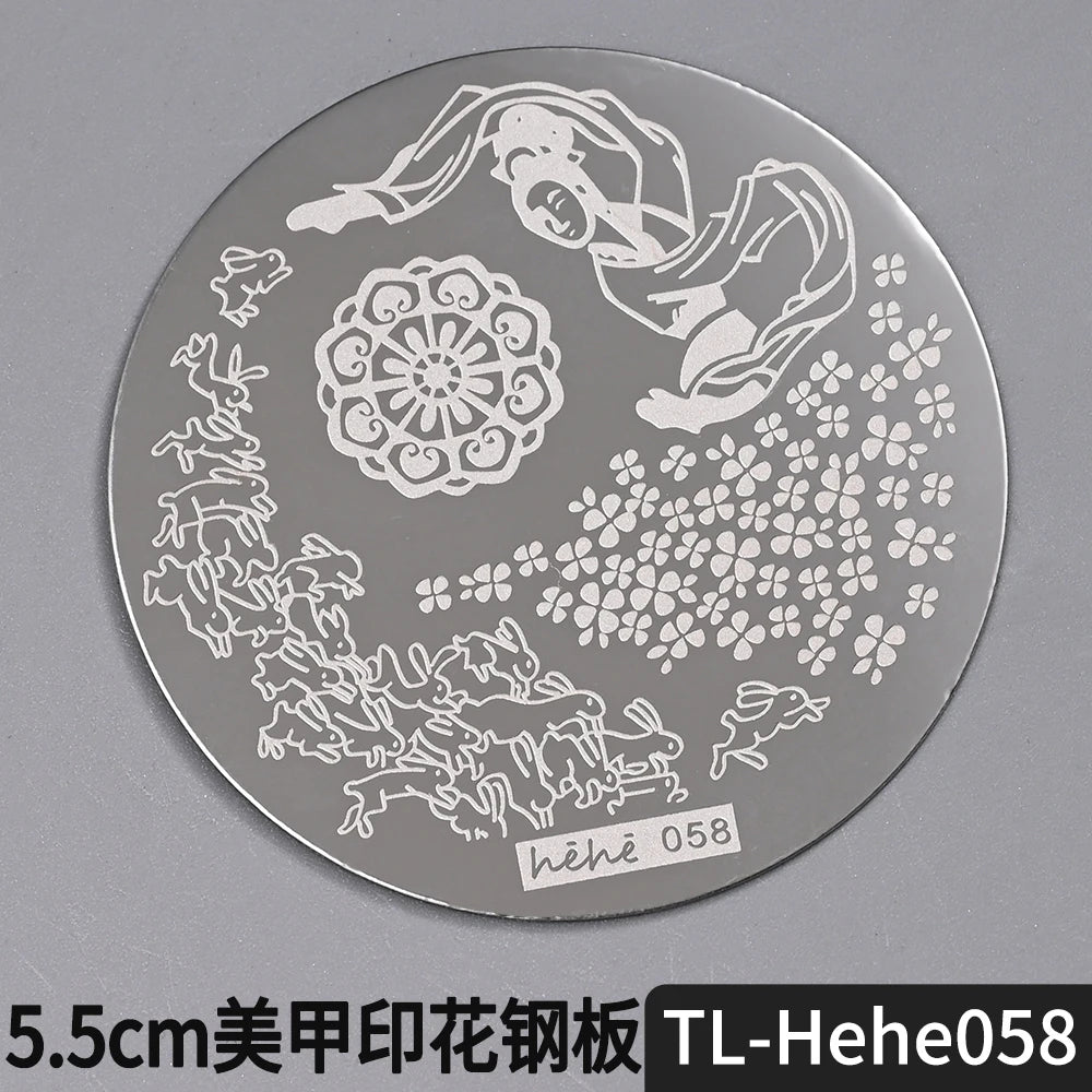 Nail Stamping Plate 5.5cm – Butterfly Flower Lace Stencil