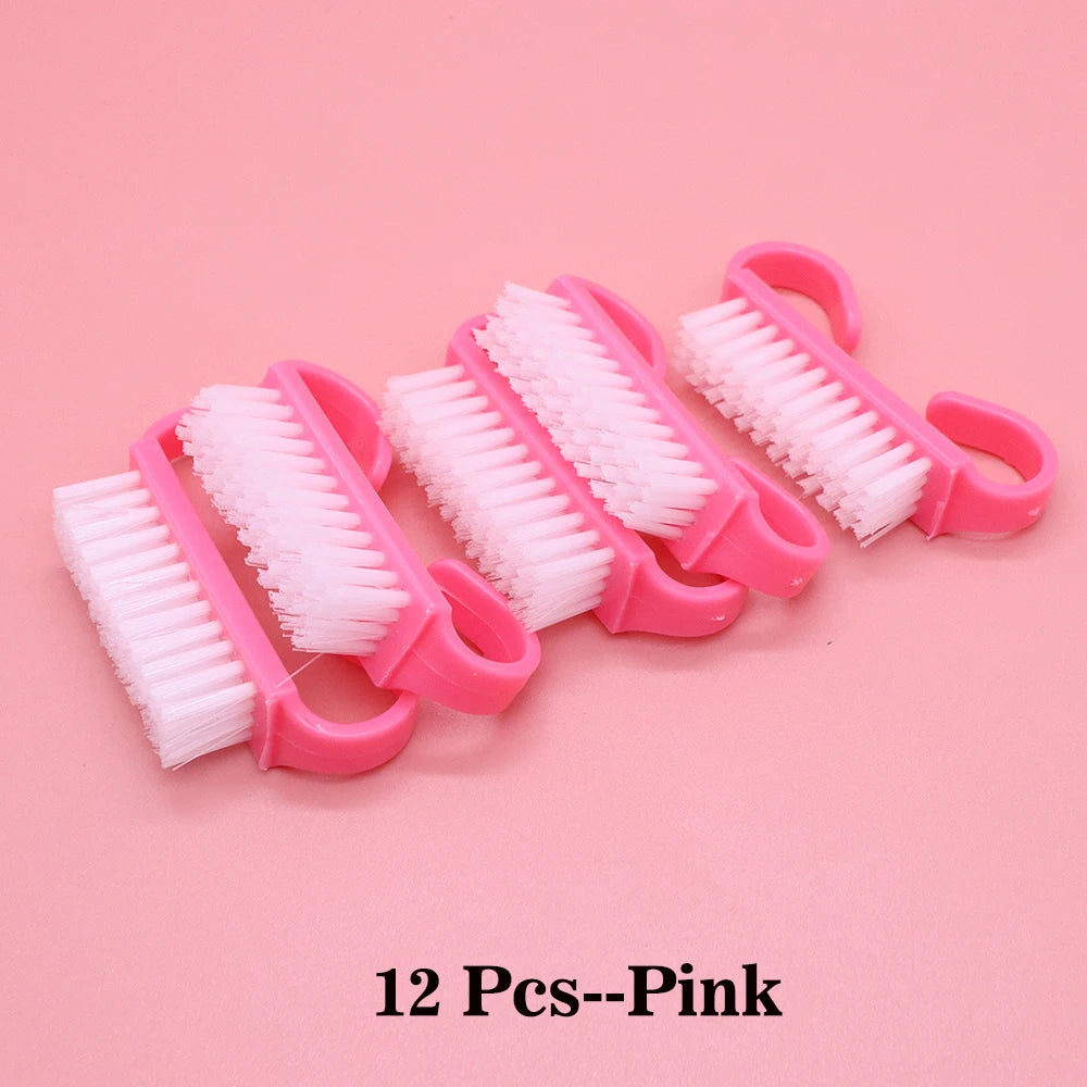JEARLYU 12-Pack Nail Cleaning Brush Set – Salon Grade Manicure