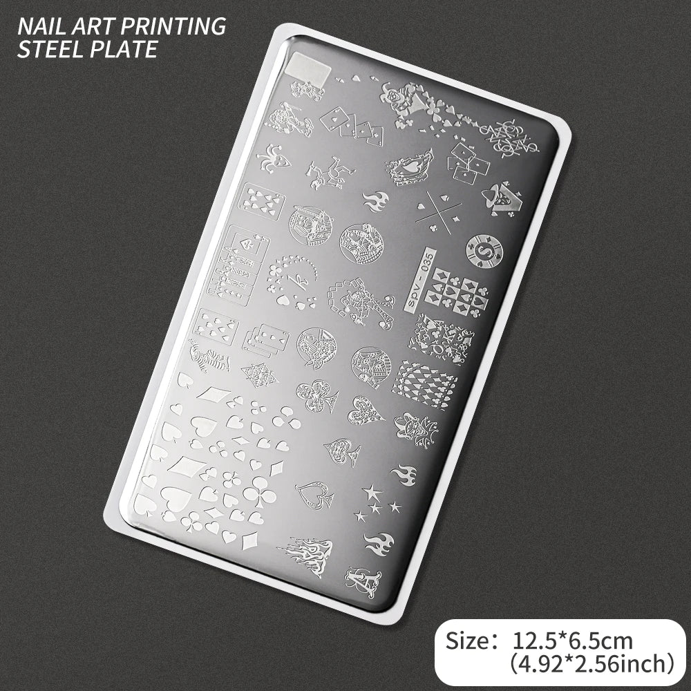 Nail Art Stamping Plate – Waves, Florals & Animal Designs