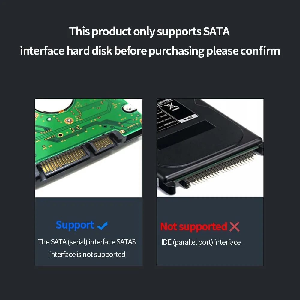 TISHRIC 3.5" External HDD Enclosure SATA to USB 3.0/3.1 Type-C Hard Drive Enclosure PRIMED