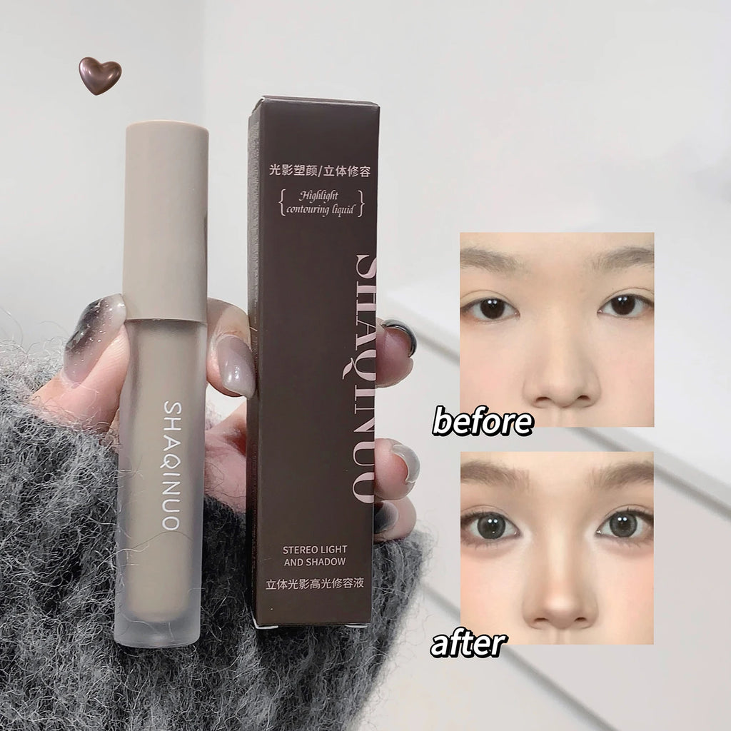 SHAQINUO 3D Liquid Contour Stick – Highlighter & Bronzer Contour Highlighter Stick PRIMED