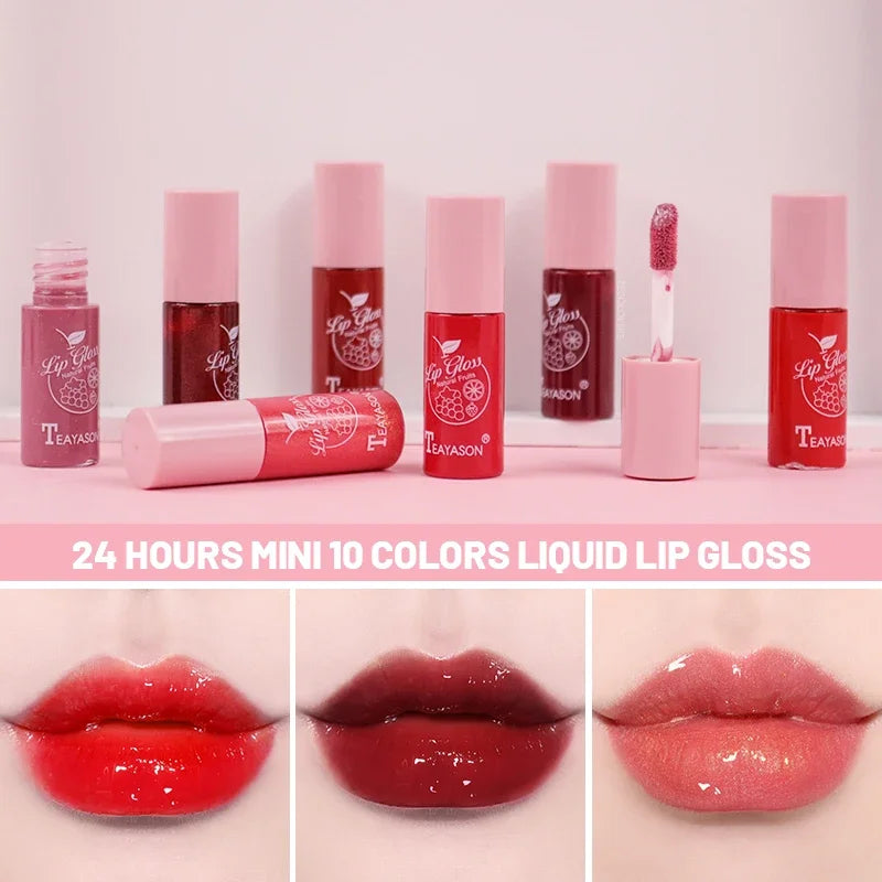 TEAYASON Mirror Jelly Lip Gloss – 10 Shades Pearl Lipstick