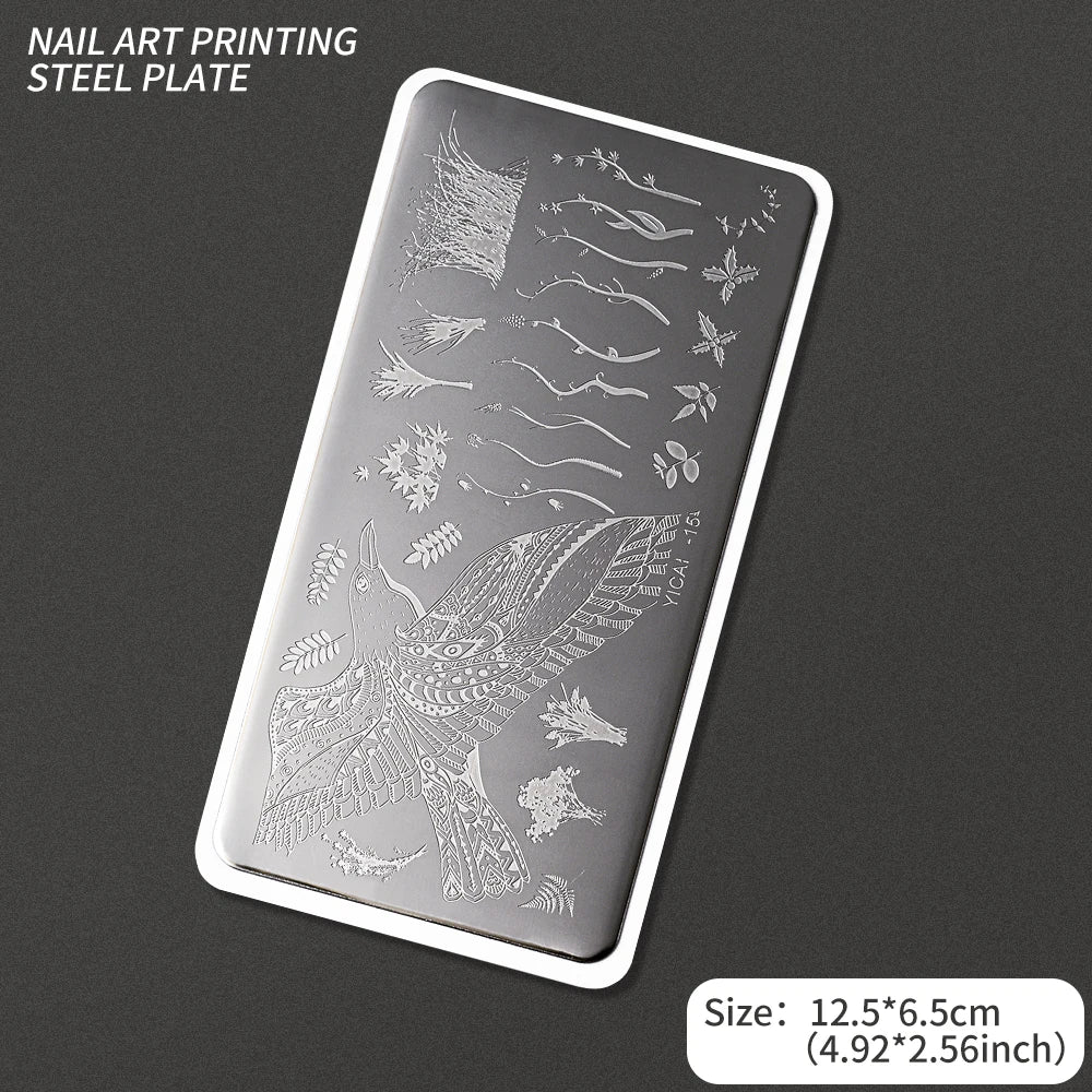 Nail Art Stamping Plate – Waves, Florals & Animal Designs