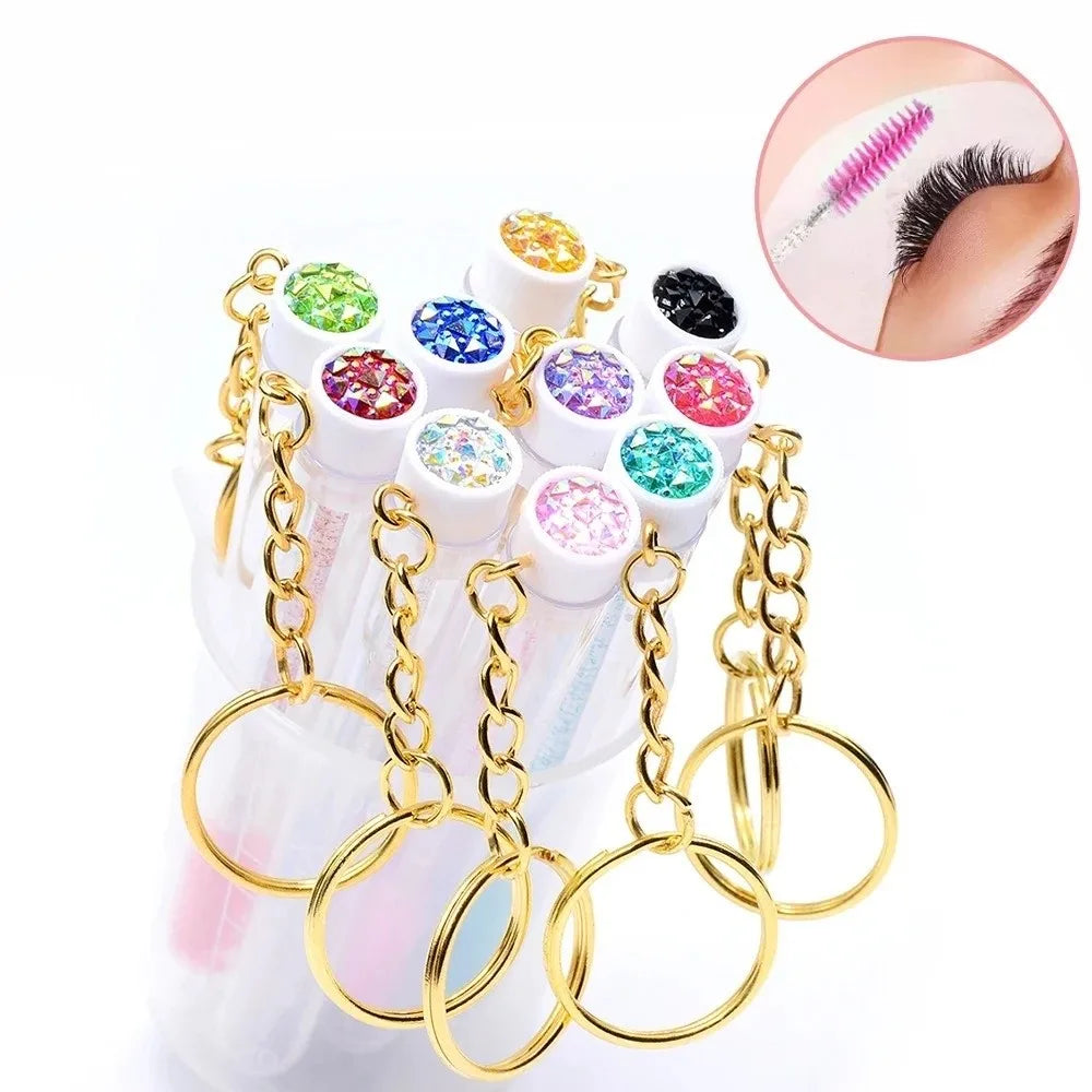 Sparkling Eyelash Brush Tube with Keychain | Mascara Wand
