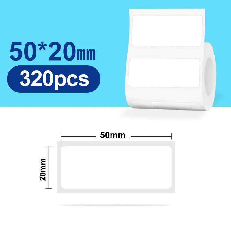 NiiMBOT Thermal Label Roll – Waterproof Round Stickers B1 B21 Thermal Label Roll PRIMED WH 50-20mm