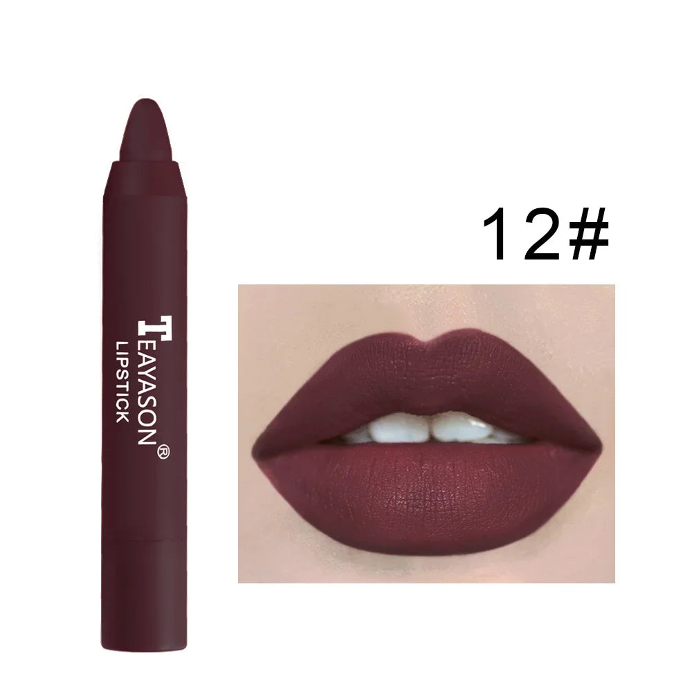 TEAYASON Matte Lip Liner Pen – Waterproof, 12 Shades Matte Lip Liner Pen PRIMED 12