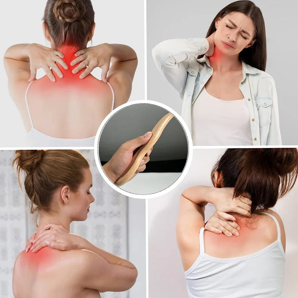 Wooden Dolphin Gua Sha Massage Tool | Beech Wood Body Scraper