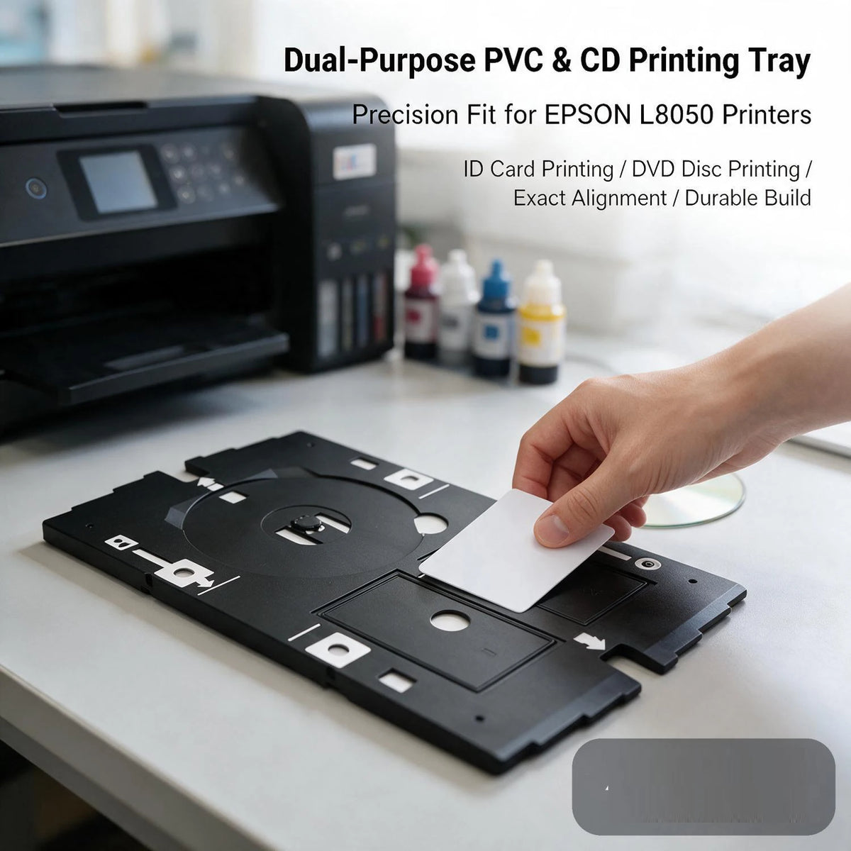 PVC ID Card & CD Tray for Epson L8050 L8058 L18058 Printer Card Tray PRIMED Default Title