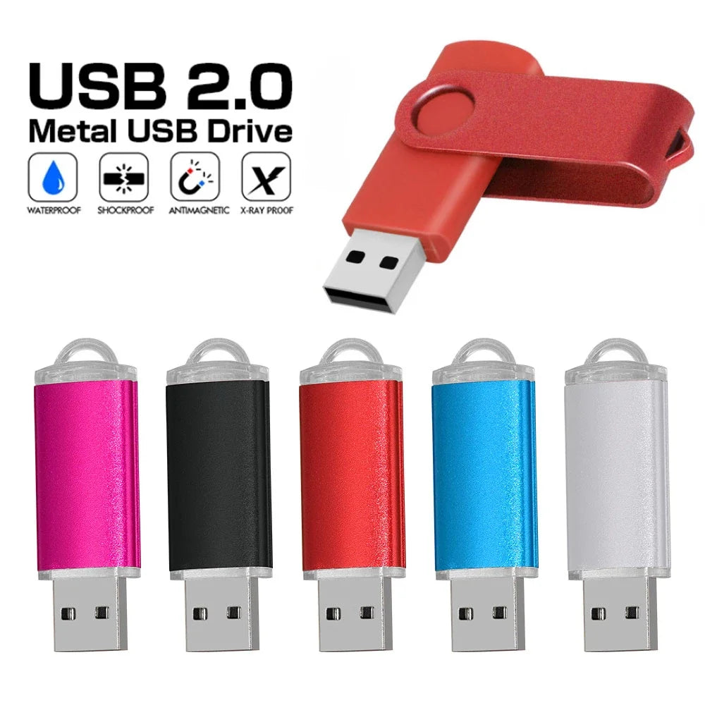 Metal USB Flash Drive 4GB–128GB Waterproof Plug & Play Pen Drive USB Flash Drive PRIMED