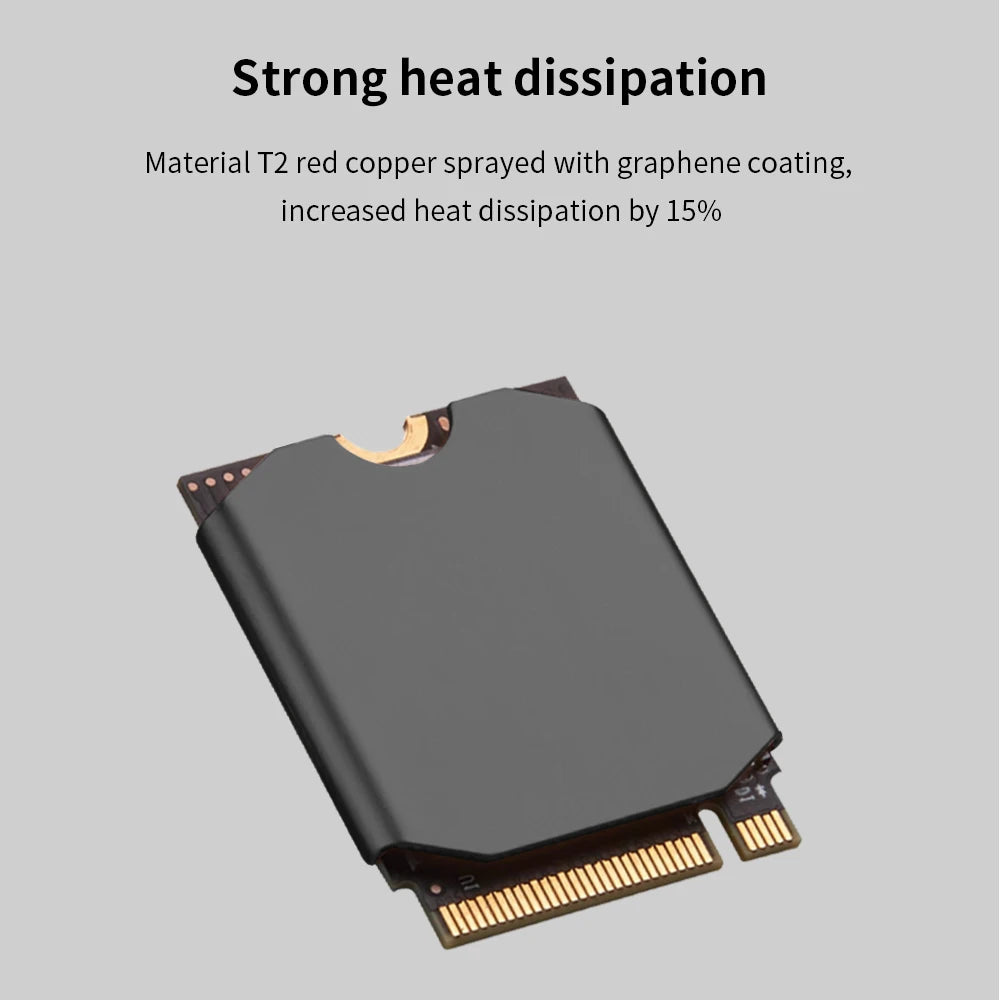 TISHRIC M.2 2230 NVMe SSD Heatsink with Thermal Pad – Copper SSD Heatsink Cooler PRIMED