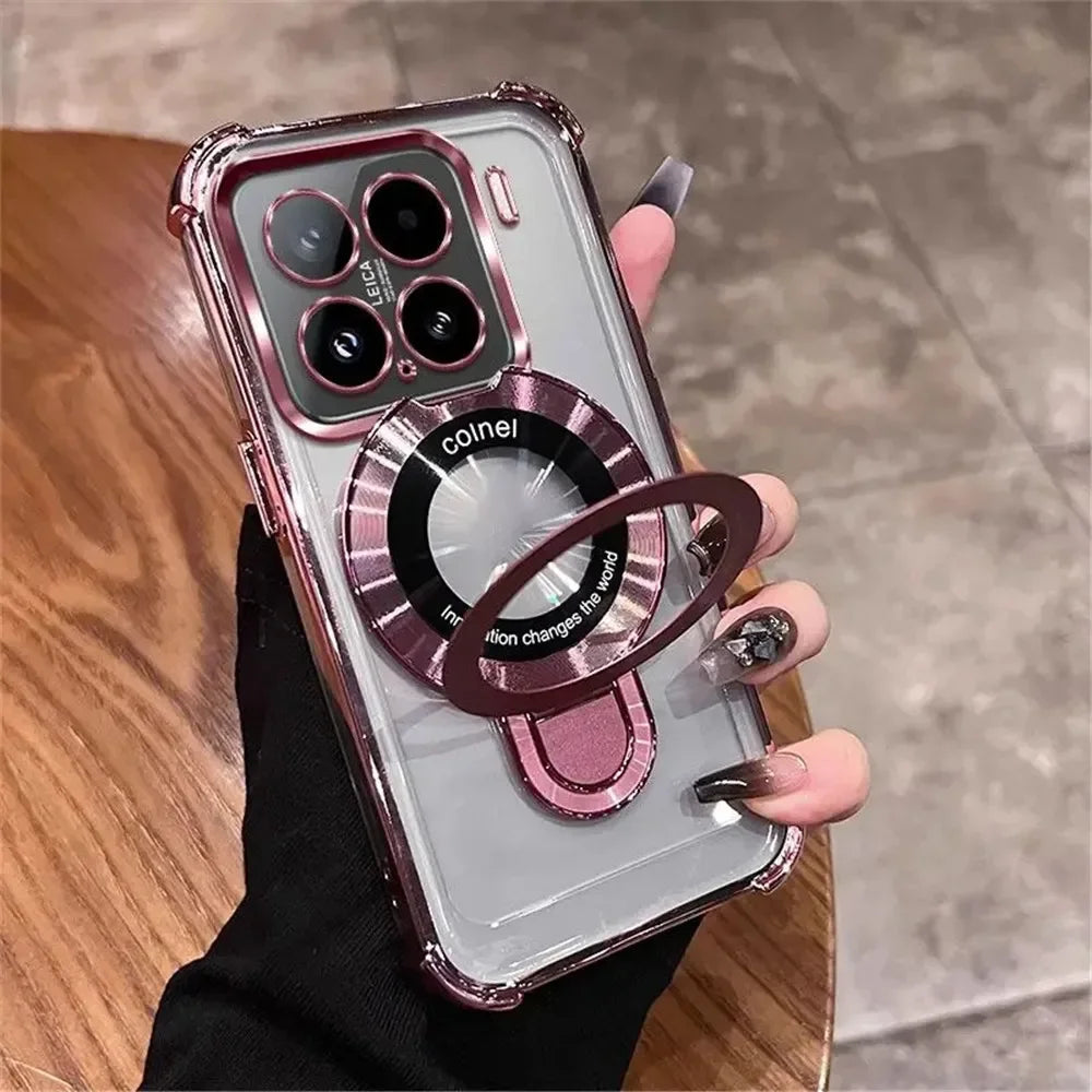 Xiaomi 15T / 14T / 13T Pro Magnetic Kickstand Clear Case
