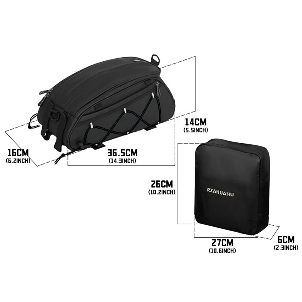 Waterproof Bike Rear Trunk Bag | Multi-Pocket Cycling Pannier Bike Trunk Bag PRIMED