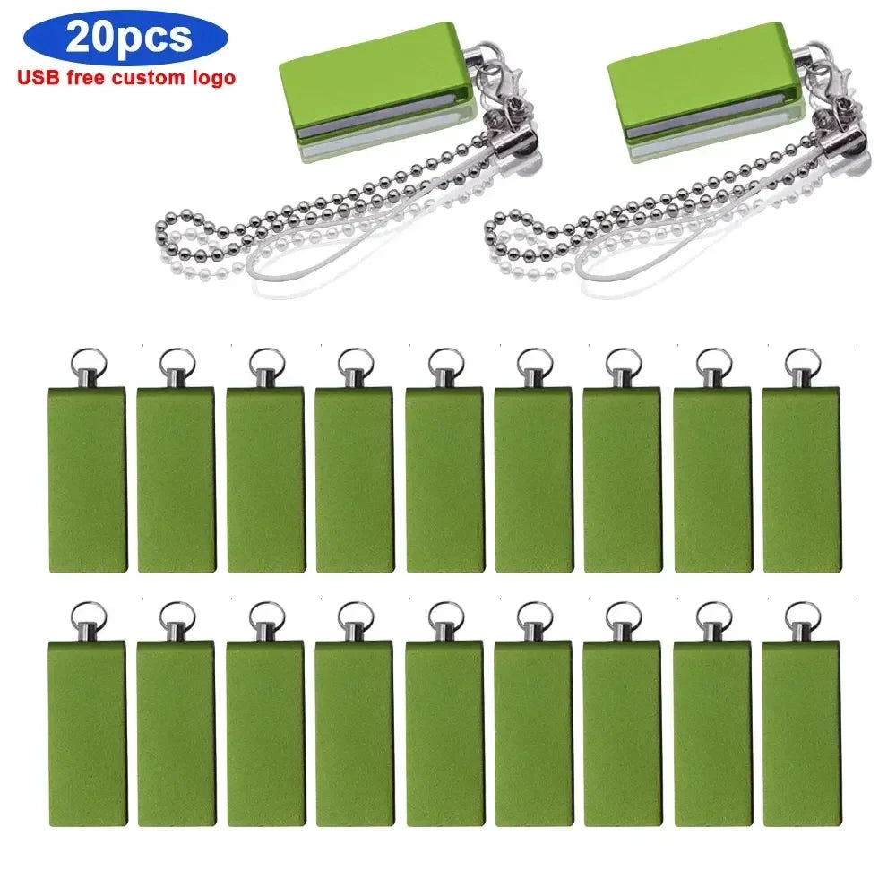USB Flash Drives 20-Pack | 512MB–128GB Custom Logo Pen Drive USB Flash Drive PRIMED 8 GB Green USB 2.0 China Mainland