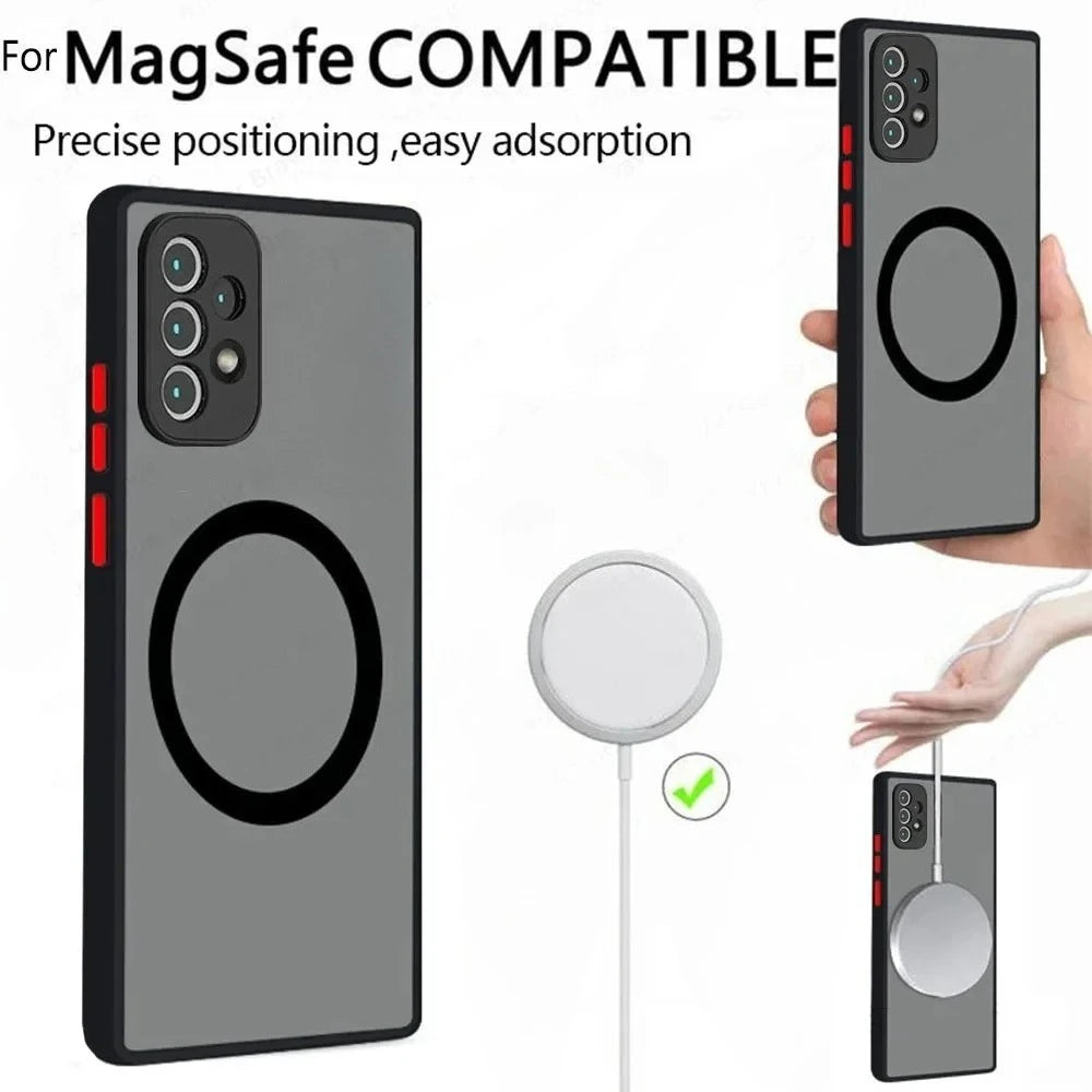 Magnetic Wireless Charging Case Samsung Galaxy – Matte Shockproof Phone Case PRIMED