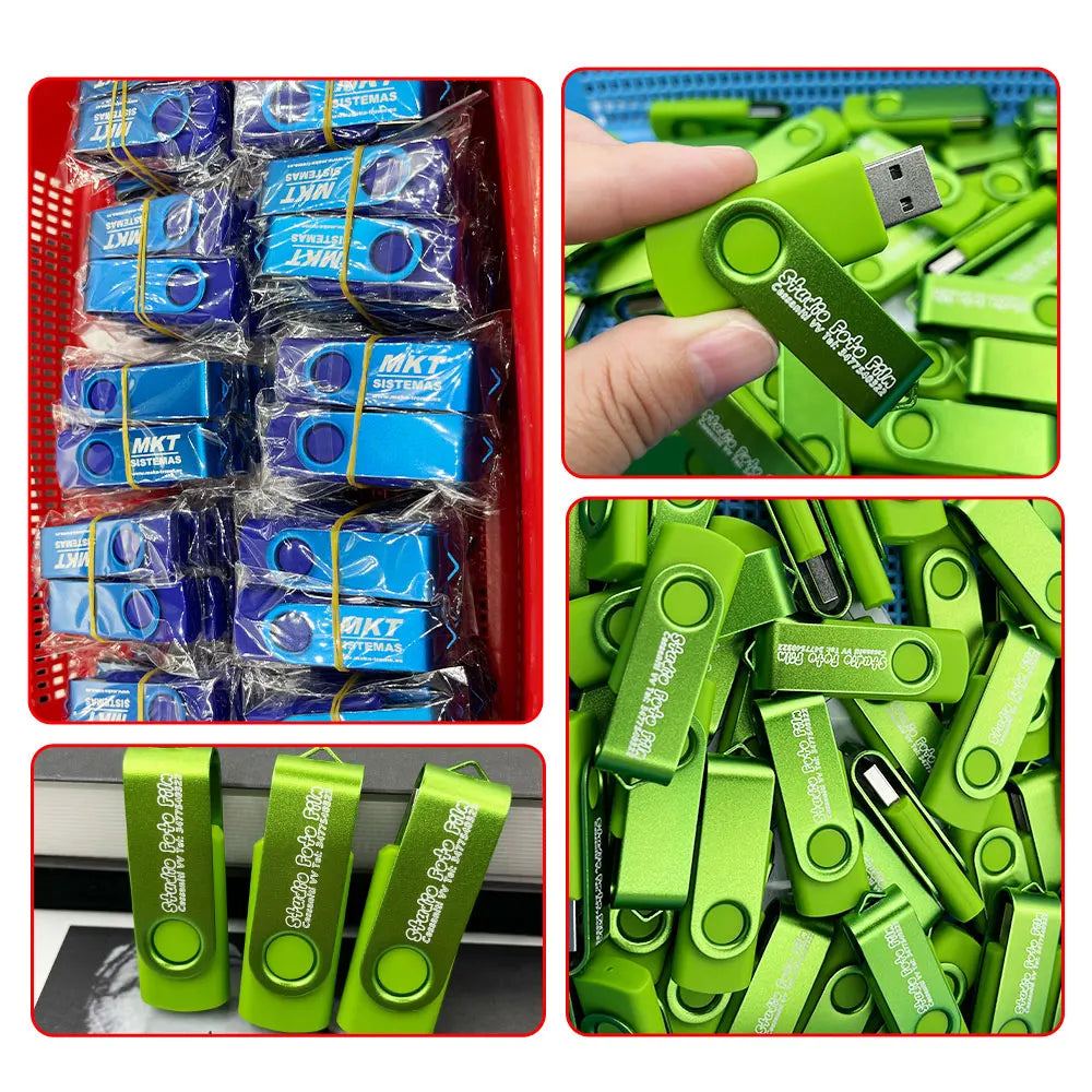 100 Pack Custom Logo USB Flash Drives 512MB–64GB Bulk USB Flash Drive PRIMED